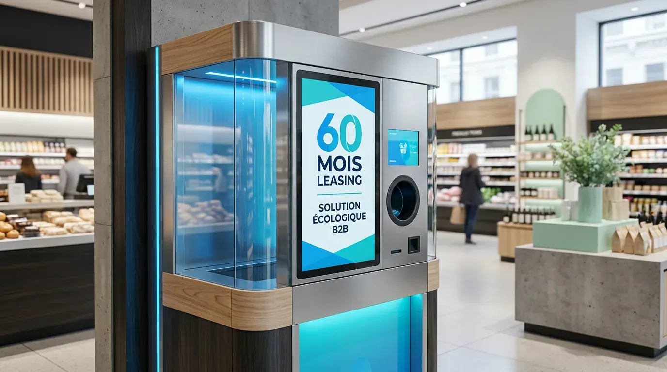 Leasing machine RVM : 400 à 1 350 € HT/mois maintenance incluse
