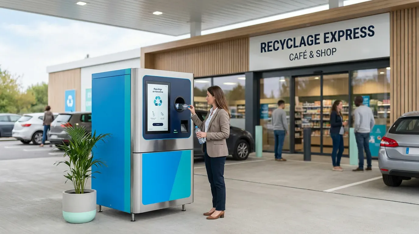 RVM en station-service : compacte, robuste, 24/7